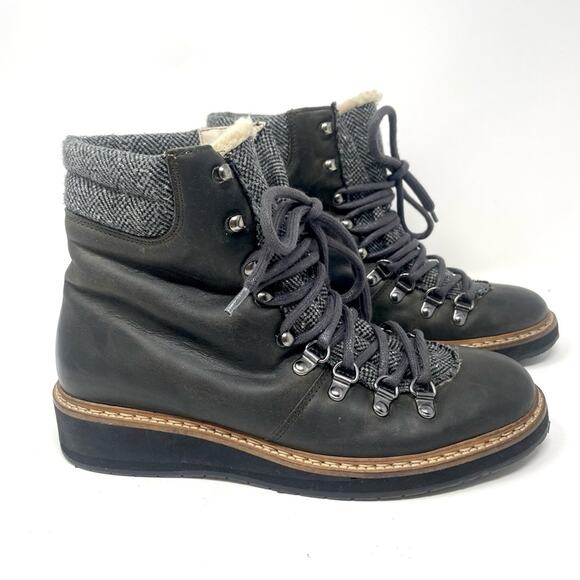 IVYLEE Copenhagen Mountain Boot in Green Gray Leather Women's Size 7.5 $274 - Picture 2 of 8